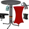 CASARIA® Table haute pliable grise avec housse Voir les images du produit 1