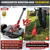A comparison image showing two different lawn trimmers, one labeled 'OURS' and the other 'Otheers', with feature comparisons. Produktbild-Vorschau