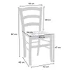 A diagram of a chair with dimensions indicated by lines and text. Produktbild-Vorschau