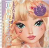 A close-up illustration of a young girl's face and hands, showcasing decorated nails and nail stickers. Anteprima dell’immagine prodotto