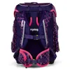 The back view of a purple and pink children's backpack. Produktbild-Vorschau