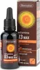 A bottle of vitamin D3 drops next to its packaging. Produktbild-Vorschau