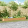 vidaXL Hochbeet Hellbraun 390 x 50 x 36 cm Verzinkter Stahl Produktbild-Vorschau 1