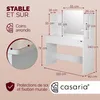 Casaria Coiffeuse Lucia Blanc tiroir LED table de Voir les images du produit 5