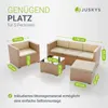 Juskys Polyrattan Lounge Punta Cana L creme – Gartenlounge Produktbild-Vorschau 4