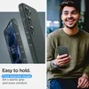 A man is holding a phone with a case, and close-ups of the phone case are shown on the left. Podgląd zdjęcia produktu
