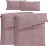 A set of mauve-colored bedding, including two pillows and two duvet covers, neatly arranged against a white background. Produktbild-Vorschau