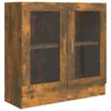 Vitrinenschrank Räuchereiche 82,5x30,5x80 cm Holzwerkstoff Produktbild-Vorschau 1
