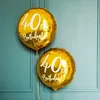 Folienballon mit Schrift 40th Birthday 45cm gold Produktbild-Vorschau 6