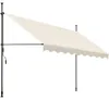 tectake® Klemmmarkise mit Handkurbel einfache Montage Produktbild-Vorschau 2