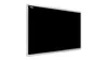A black magnetic chalkboard with a silver aluminum frame, shown from a slight angle against a white background. Náhľad obrázku produktu