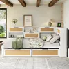 OKWISH Lit Banquette 140x200 cm, Lit Multifonction avec Voir les images du produit 1