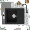 GRANMASTER Caro Granitspülbecken Komplett-Set mit Schwarzer Produktbild-Vorschau 3
