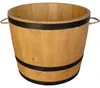 Pot de fleurs en bois fabriqué à partir d'un demi-tonneau Voir les images du produit 1
