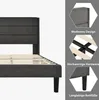 MODFU Polsterbett Einzelbett 90x200cm Leinen Jugendbett mit Produktbild-Vorschau 3