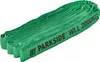 A green lifting sling is coiled and presented against a white background. Produktbild-Vorschau