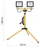 LED reflektor HOBBY SLIM 2x 30W + trojnožka, černý/žlutý, neutrální bílá Náhled obrázku produktu