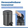 WENKO Tret Müll Abfall Eimer 3 L Papier Korb Kosmetik LEMAN Produktbild-Vorschau 4