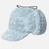 Kangol Pilotenmütze in Teddyfell-Optik in blau