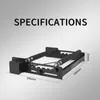A product shot of a laser engraver rotary roller attachment with dimensions indicated. Náhľad obrázku produktu