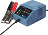 A blue battery charger with red and black clamps is shown against a white background. Produktbild-Vorschau