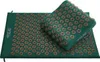 A green acupressure mat and pillow set with gold accents, displayed on a white background. Náhľad obrázku produktu