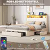 CDGlobal čalúnená posteľ 160x200cm s USB, manželská posteľ Náhľad obrázku produktu 6