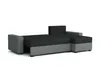 Ecksofa Schlafsofa Sofa HEDVIG LUX Manila Hellgrau- Schwarz Produktbild-Vorschau 4