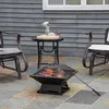 Feuerschale 45x45x34 cm Edelstahl – Feuerstelle mit Produktbild-Vorschau 4