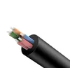 A close-up of a black audio cable with its internal wires exposed. Anteprima dell’immagine prodotto