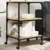 vidaXL Stojak na drukarkę 3 półki dąb sonoma 50x41x75 cm Podgląd zdjęcia produktu 2
