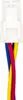 A white connector with three colored wires (blue, red, and yellow) attached. Produktbild-Vorschau