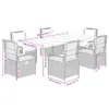 vidaXL set da pranzo da giardino 7 pezzi con cuscini Beige Anteprima dell’immagine prodotto 8