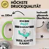 Pilot Geschenk Tasse Lustiger Spruch Ich Bin Pilot Warum Produktbild-Vorschau 3