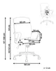 A diagram showing the dimensions of an office chair. Náhled obrázku produktu