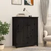 vidaXL Príborník čierny 83x41,5x100 cm Masívne borovicové Náhľad obrázku produktu 1