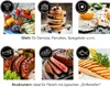 Collage of different foods and cooking methods, likely showcasing the versatility of a grill or raclette. Produktbild-Vorschau