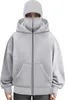 ASKSA Balaclava Zip Hoodie Herren Damen Einfarbig Produktbild-Vorschau 3