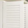 A close-up view of a white louvered wardrobe door. Produktbild-Vorschau