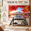 Soporte de TV WISFOR, altura ajustable, con ruedas, base Vista previa de la imagen del producto 2