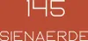 The image shows the text "145 SIENAERDE" in white, sans-serif font, against an orange background. Voir les images du produit