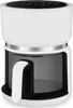 A white air fryer with a glass carafe and a black control panel on top. Produktbild-Vorschau