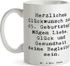Mr. & Mrs. Panda Geschenktasse Spruch 65. Geburtstag - Weiß Produktbild-Vorschau 3