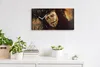 Wanduhr Bürouhr Leinwand Bild Quarz 60x30 Porträt dunkle Produktbild-Vorschau 3