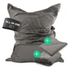 Lumaland Sitzsack 380l grau + Cordhülle Produktbild-Vorschau 1