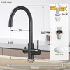 3 in 1 Filterwasserhahn Küche mit Filteranschluss, 360° Produktbild-Vorschau 3
