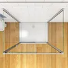 U-Form Duschkabine 100x190cm Schiebetür mit 80x80x190cm Produktbild-Vorschau 2