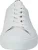 A white sneaker is shown from the front. Produktbild-Vorschau