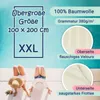 Strandtuch XXL aus Baumwolle, 100x200 cm, beige mit Produktbild-Vorschau 2