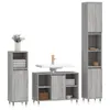 3-tlg. Badmöbel-Set moderne - mit Stauraum - Grau Sonoma Produktbild-Vorschau 3